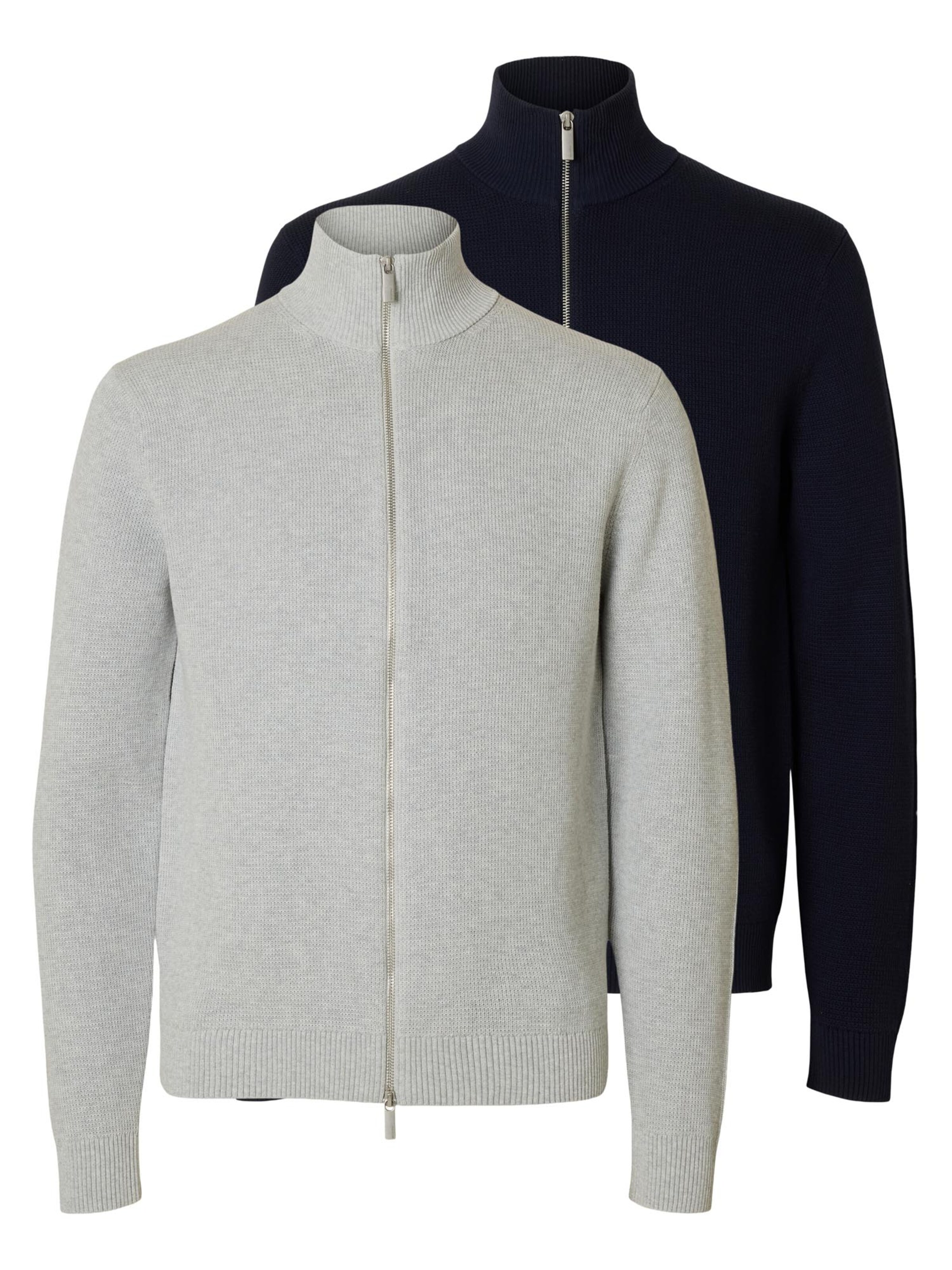 SELECTED Knit cardigan 'Dane' in S in Mottled grey, Item view