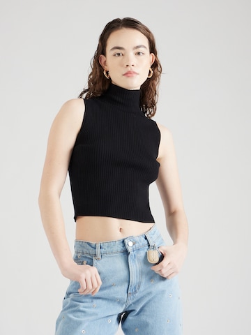 DRYKORN Knitted Top 'LOTI' in Black: front