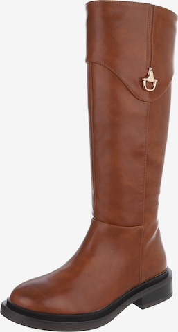 Ital-Design Stiefel in Braun: Vorderseite