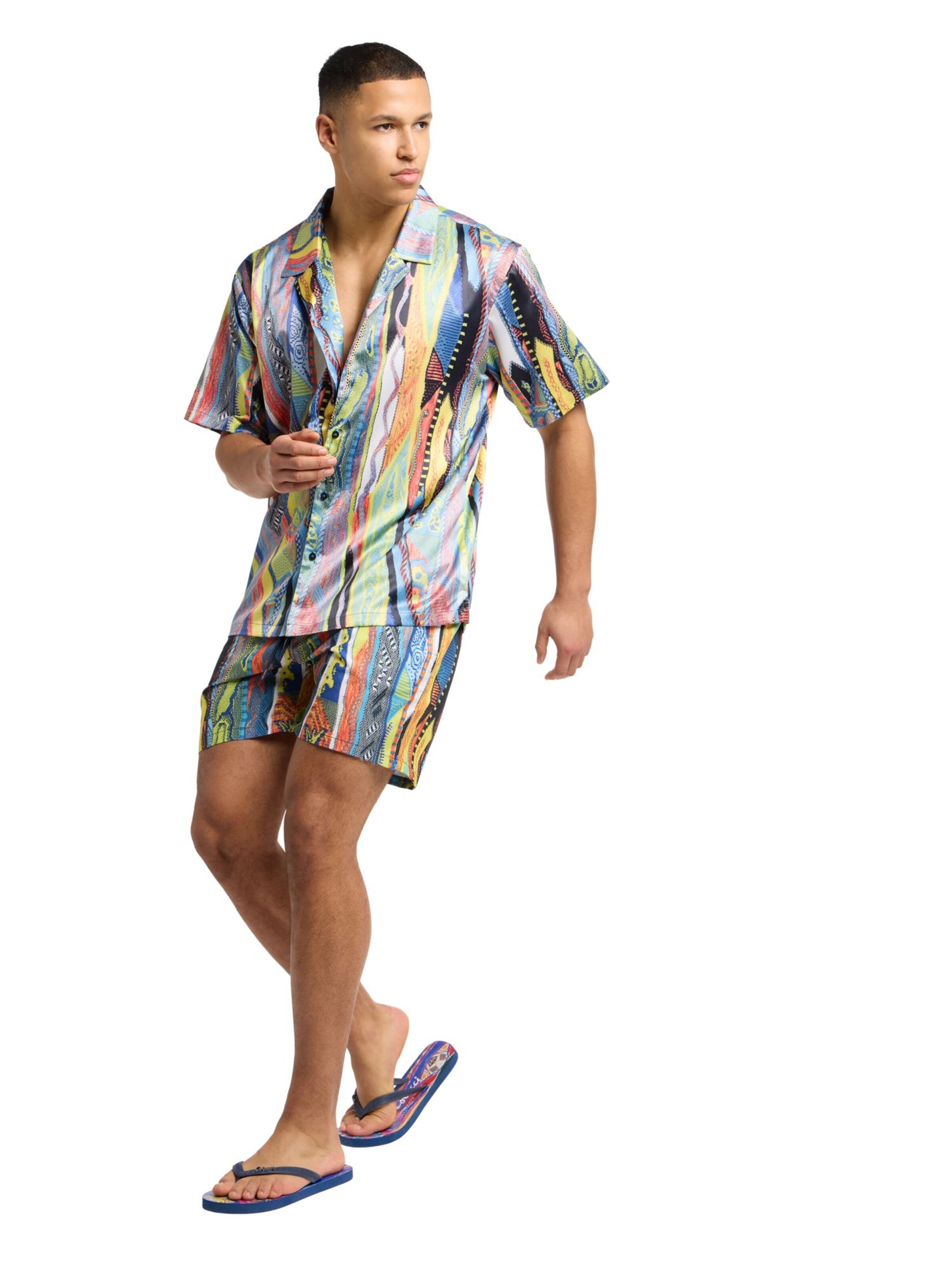 Carlo Colucci Comfort Fit Hemd 'Egetmann' in Mischfarben