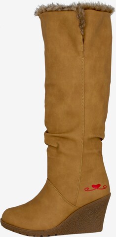 Loveness Over the Knee Boots in Brown