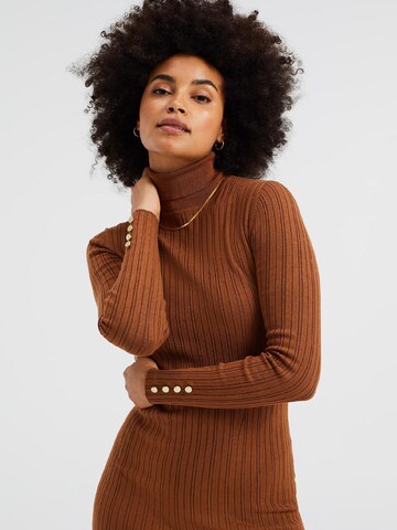 WE Fashion Knit dress in Brown