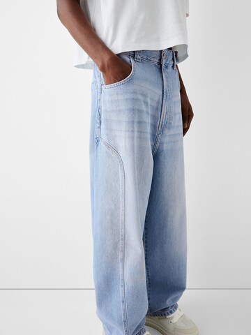 Bershka Wide Leg Jeans in Blau