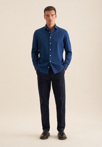 SEIDENSTICKER Slim fit Button Up Shirt in Blue