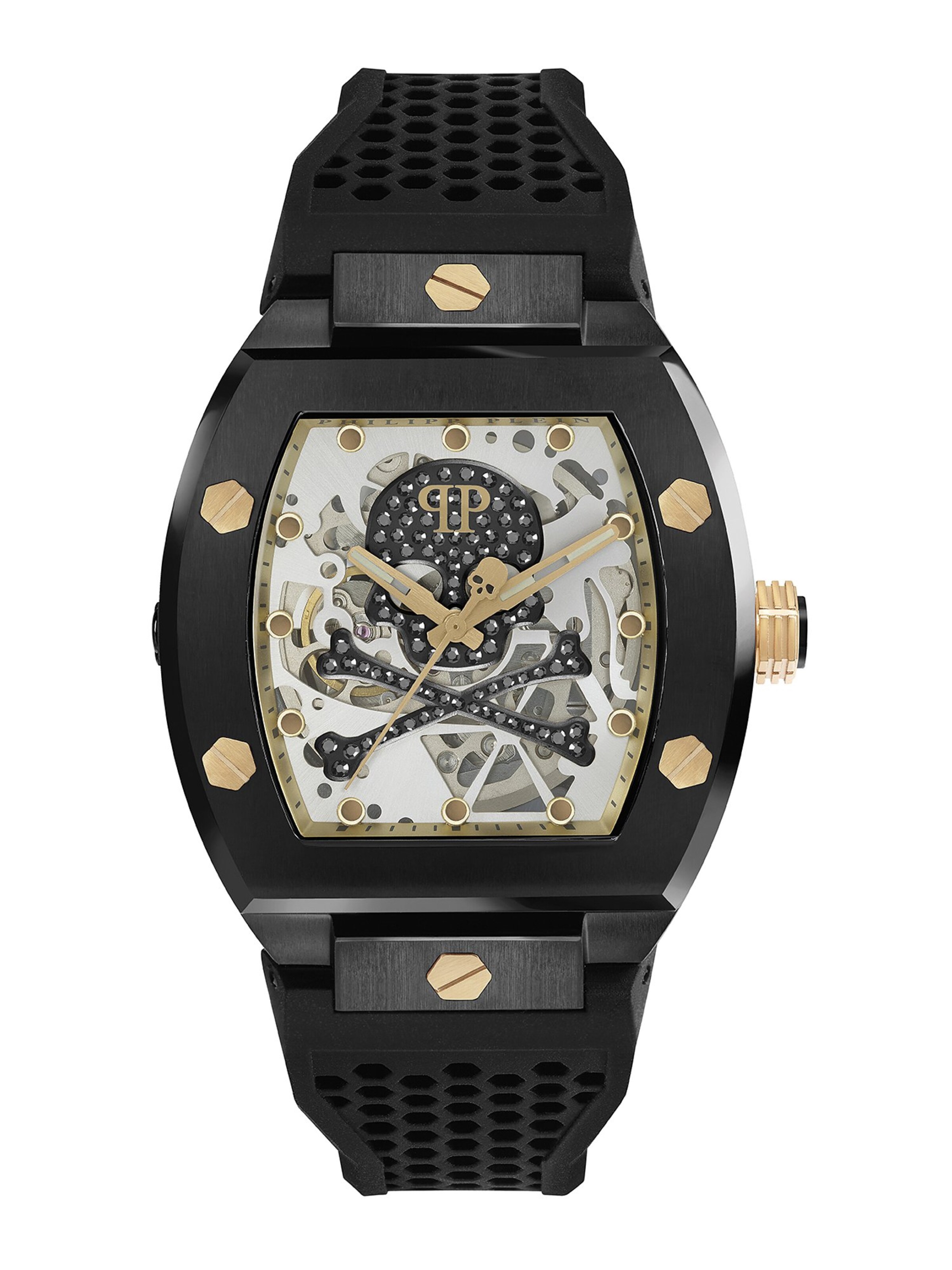 Philipp Plein Uhr in Schwarz: Vorderseite