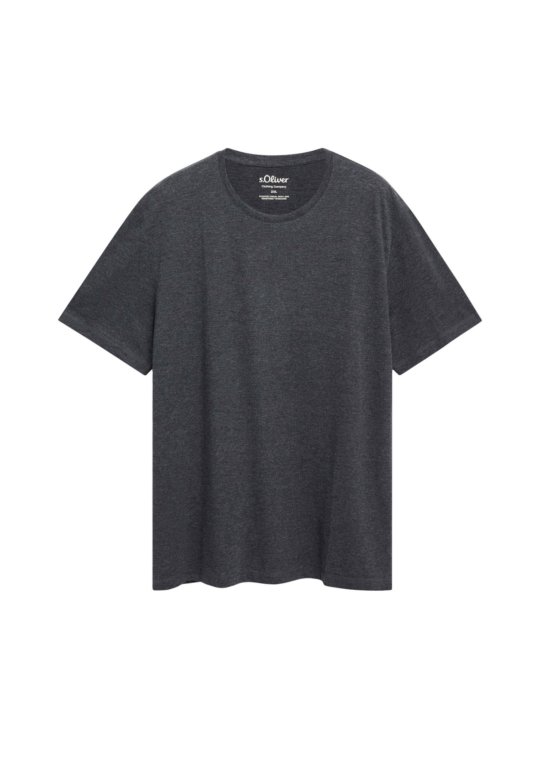 s.Oliver Men Big Sizes Shirt in Grey: front