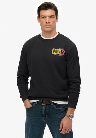 Sweat-shirt Superdry en noir : devant