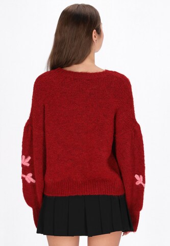 MYMO Υπερμέγεθες πουλόβερ σε κόκκινο