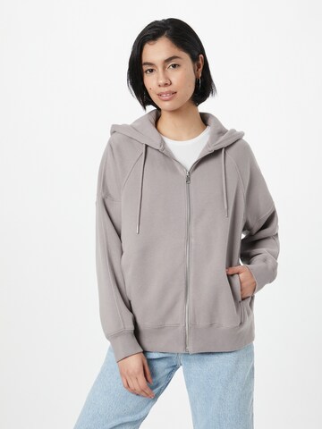 Abercrombie & Fitch Zip-Up Hoodie in Grey: front