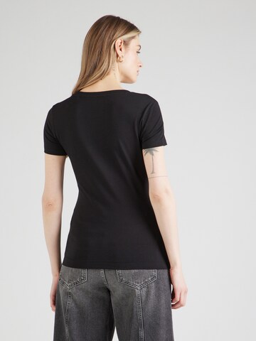 GUESS T-Shirt 'Roses' in Schwarz
