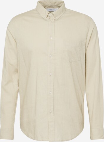 Samsøe Samsøe Regular fit Button Up Shirt 'Liam' in Beige: front