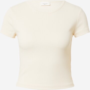 T-shirt Gina Tricot en beige : devant