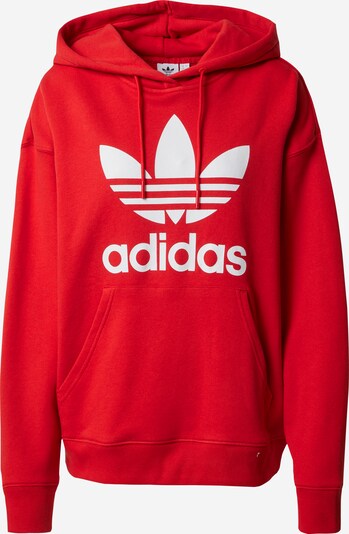 ADIDAS ORIGINALS Sweatshirt 'Trefoil' in rot / weiß, Produktansicht