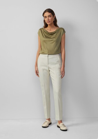 s.Oliver BLACK LABEL Tapered Pleated Pants in Beige: front