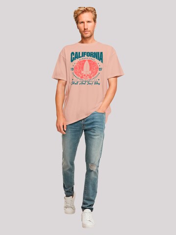 F4NT4STIC Shirt 'California skull summer vibes' in Oranje