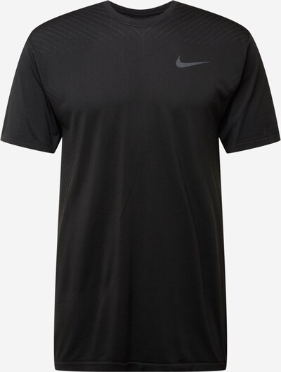 NIKE T-Shirt fonctionnel en gris foncé / noir, Vue avec produit