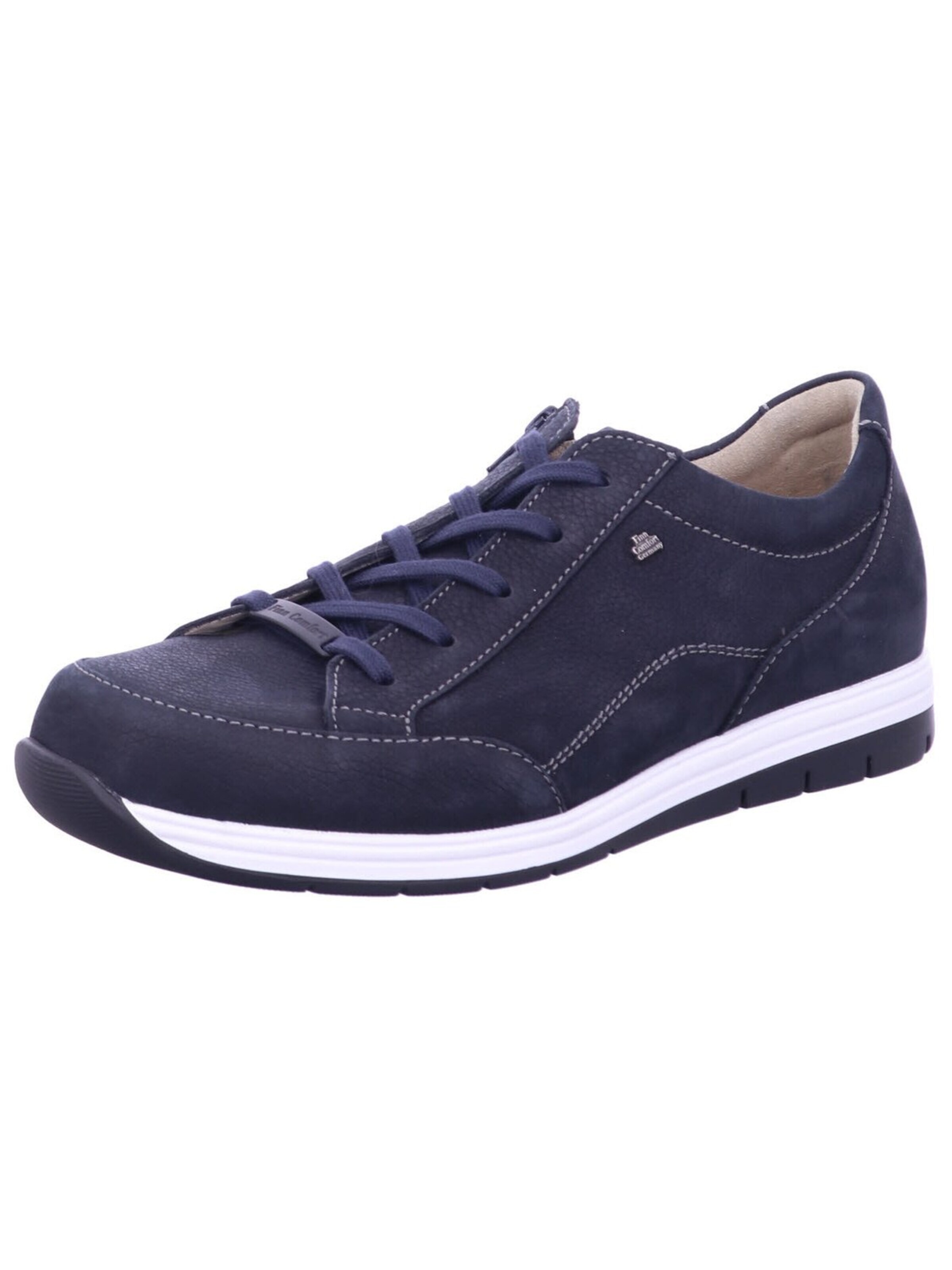 Finn Comfort Låg sneaker 'Sneaker Low Herren 01402 049413 Echtleder in blau' i blå: framsida