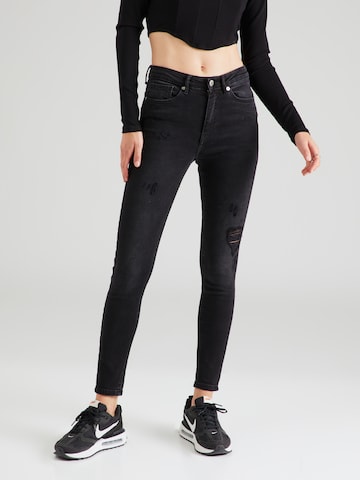 ONLY Skinny Jeans 'PAOLA' in Zwart: voorkant