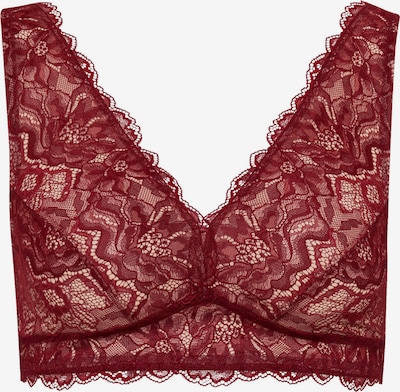 Hanro Soutien-gorge ' Solene ' en rouge / bordeaux, Vue avec produit