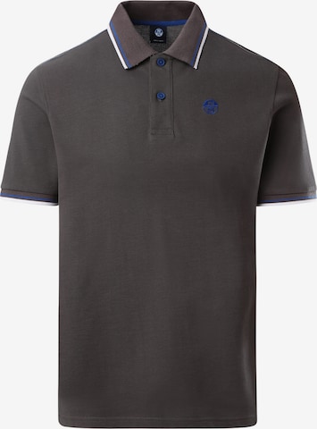 North Sails Poloshirt aus Bio-Baumwolle in Grau: predná strana