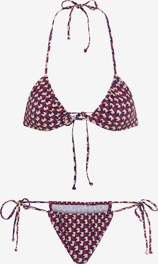 Bikinis iš LSCN by LASCANA, spalva – kremo / tamsiai mėlyna / vyšninė spalva, Prekių apžvalga