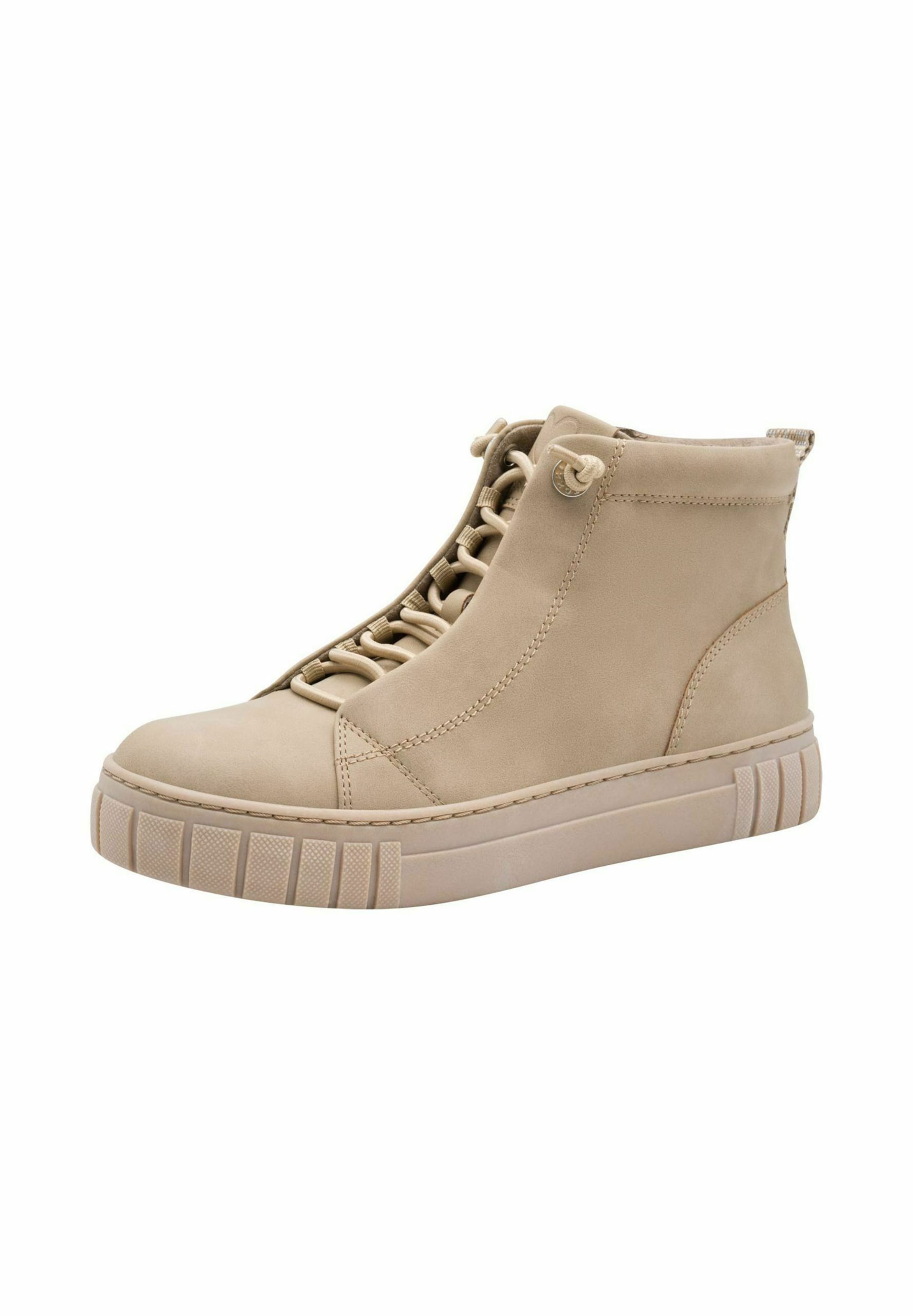 MARCO TOZZI Lace-Up Ankle Boots in Grey: front