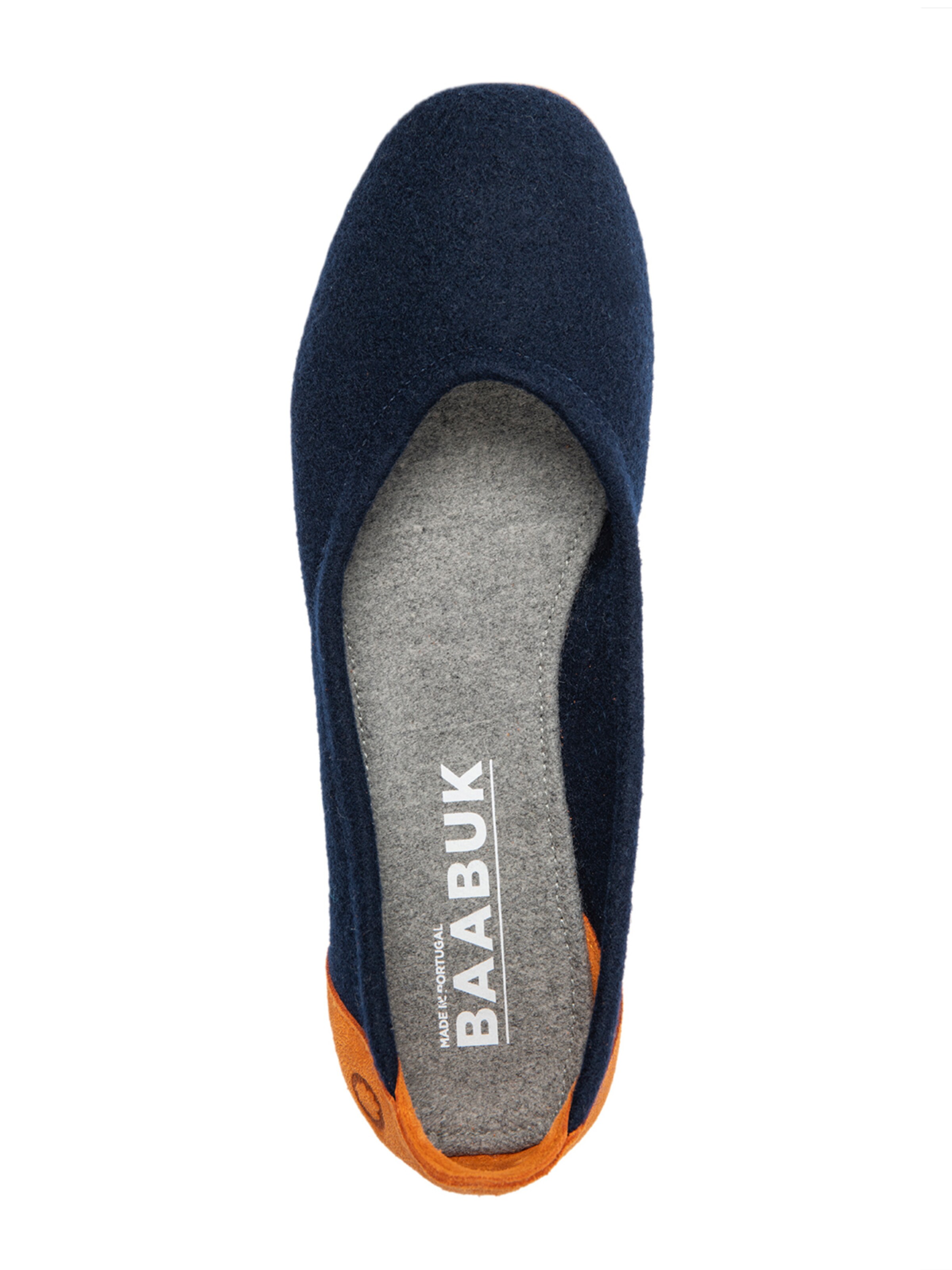 Baabuk Ballerinasko 'Wool Blacky' i blå