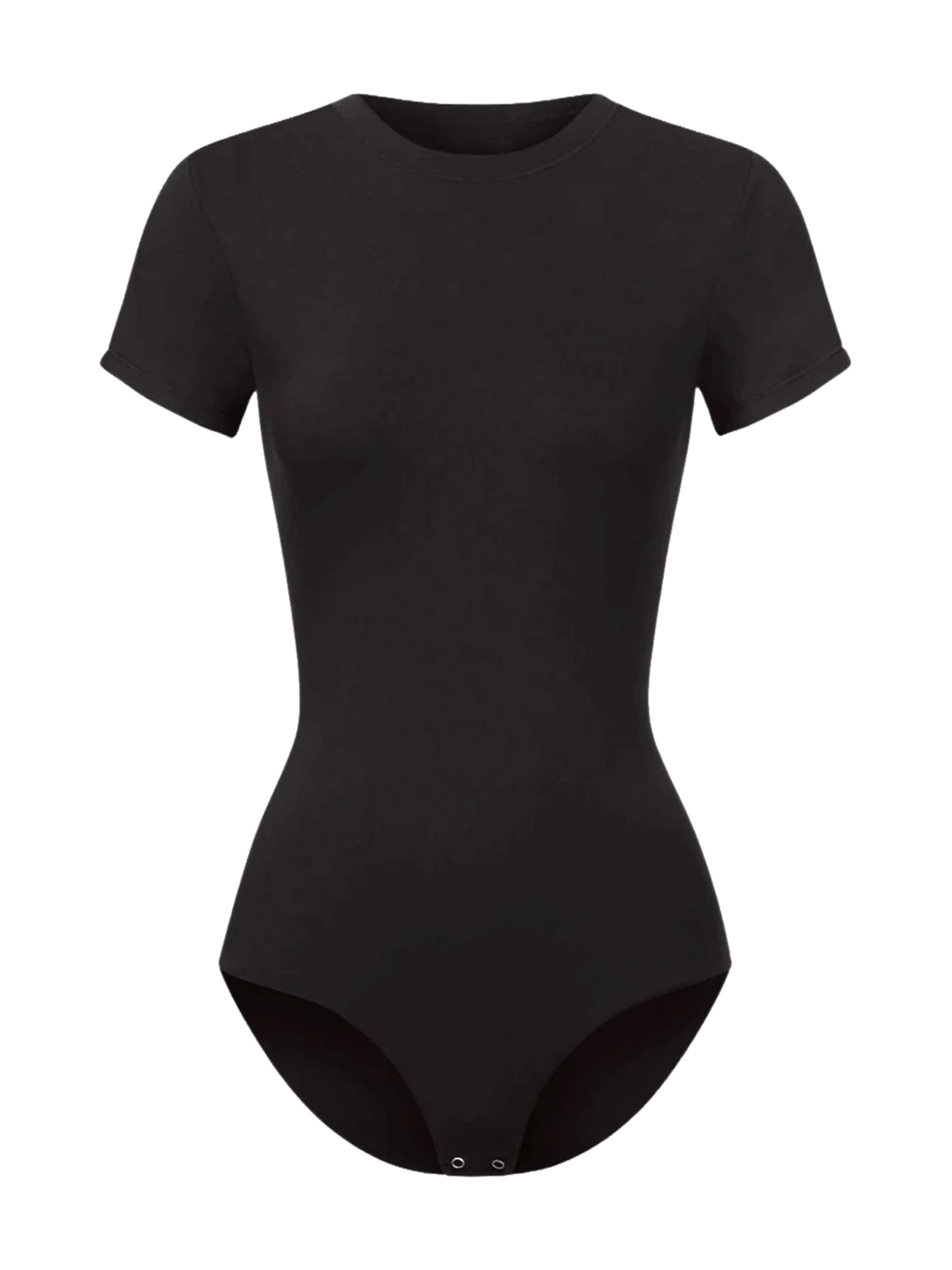 cfab Body 'Crew Neck T-Shirt Bodysuit'‌‌‌‌‌‌‌‌‌ in Schwarz: Vorderseite