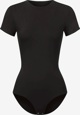 cfab Body 'Crew Neck T-Shirt Bodysuit' in Schwarz: Vorderseite