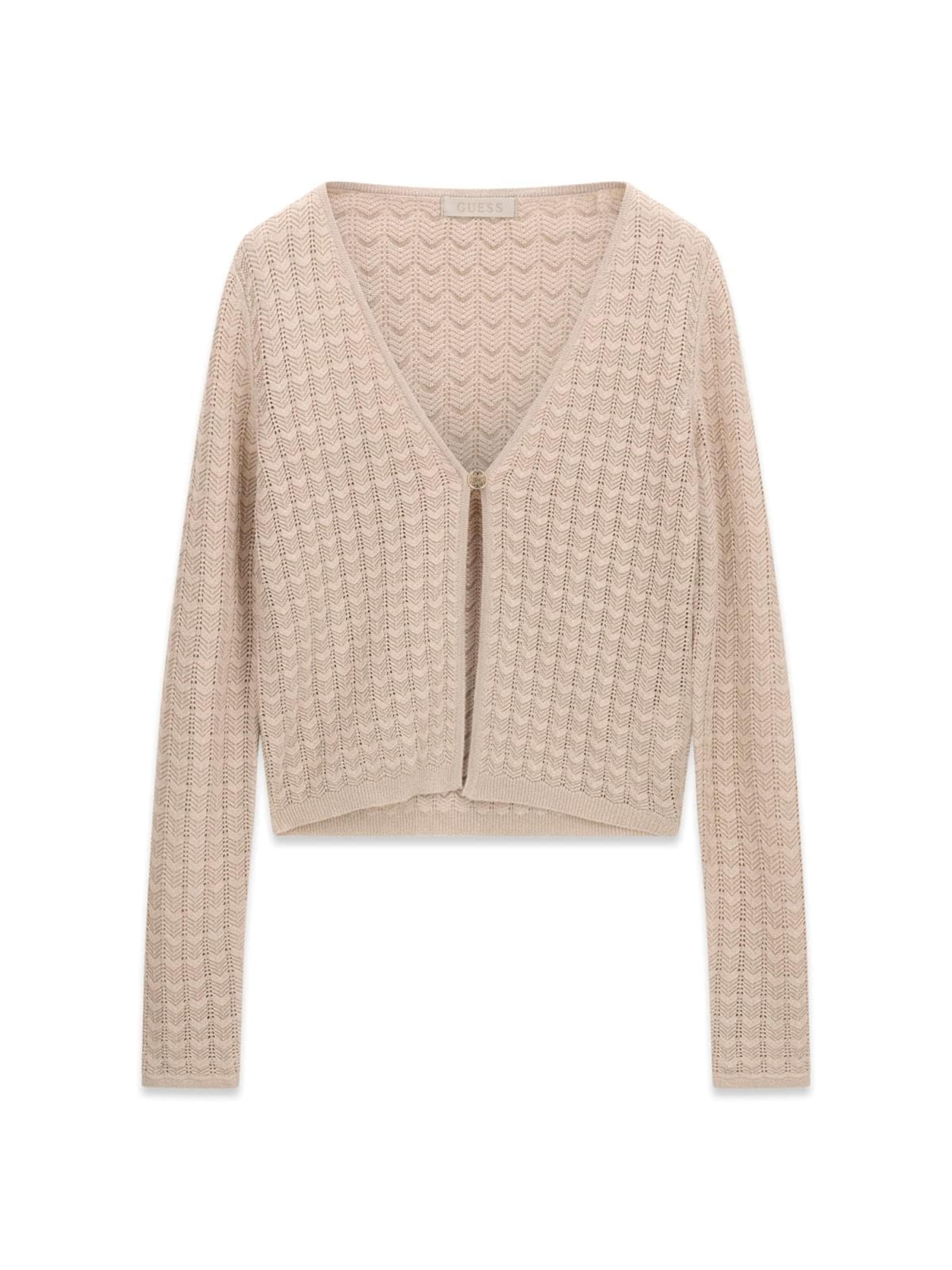 GUESS Gebreid vest in de kleur Greige, Productweergave