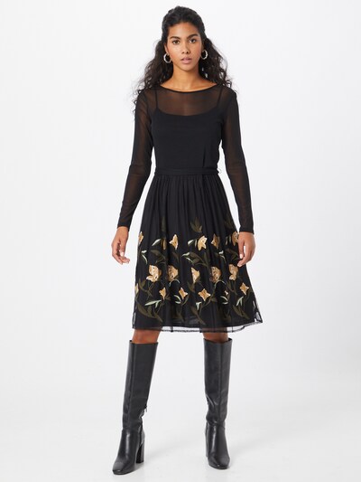 Esprit Collection Dress in Beige / Anthracite / Green, View model