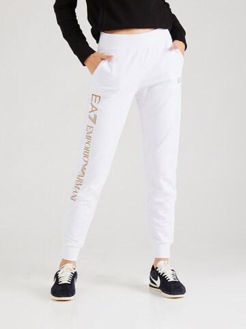 EA7 Emporio Armani - Tapered Pantalón en blanco: frente