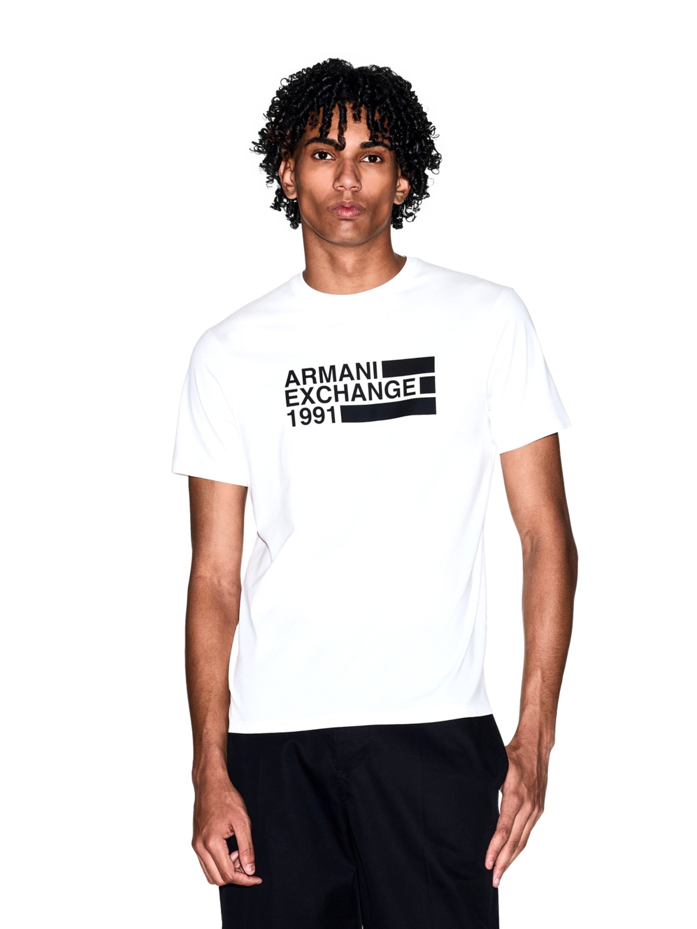 T-Shirt ARMANI EXCHANGE en blanc : devant