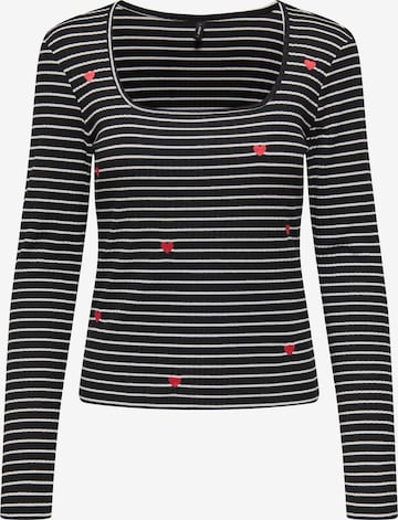 juoda ONLY Marškinėliai 'ONLEMMA': priekis