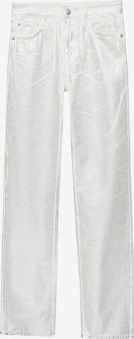 Pull&Bear Regular Jeans in Silver: front