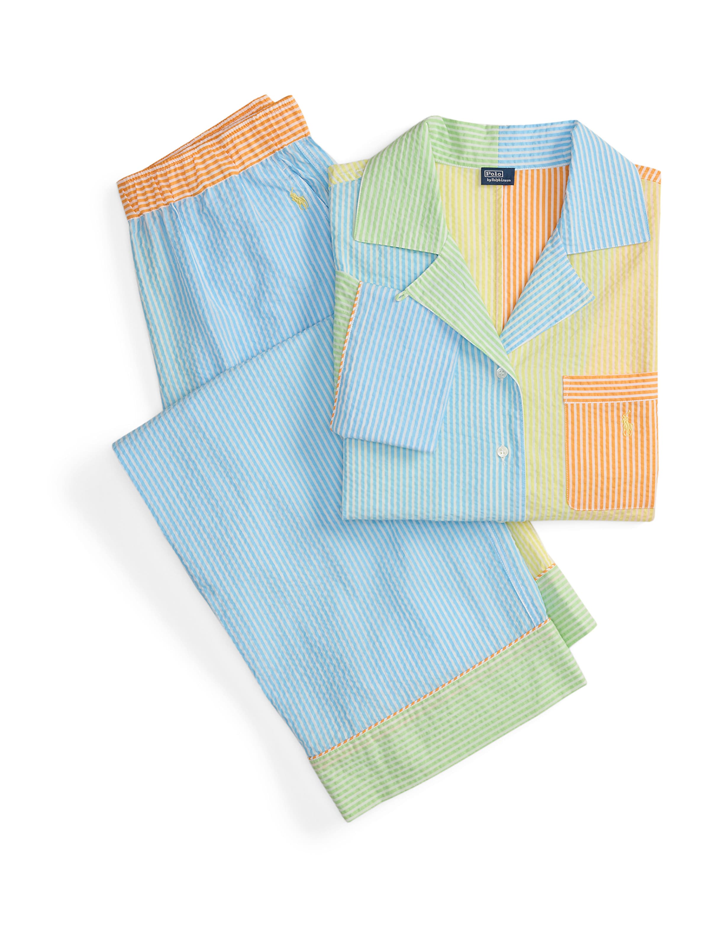Polo Ralph Lauren Pyjama ' Scallop Seersucker ' in Gemengde kleuren
