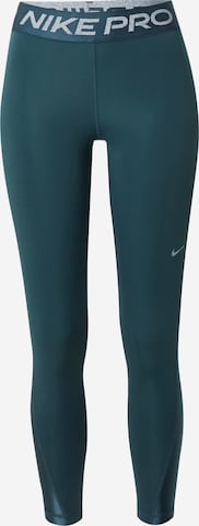 NIKE Skinny Workout Pants 'Pro' in Green: front