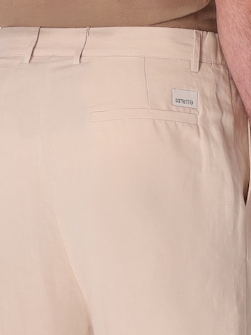 Distretto12 Slim fit Trousers with creases ' 34" BAN T. ALLORO. ' in Beige