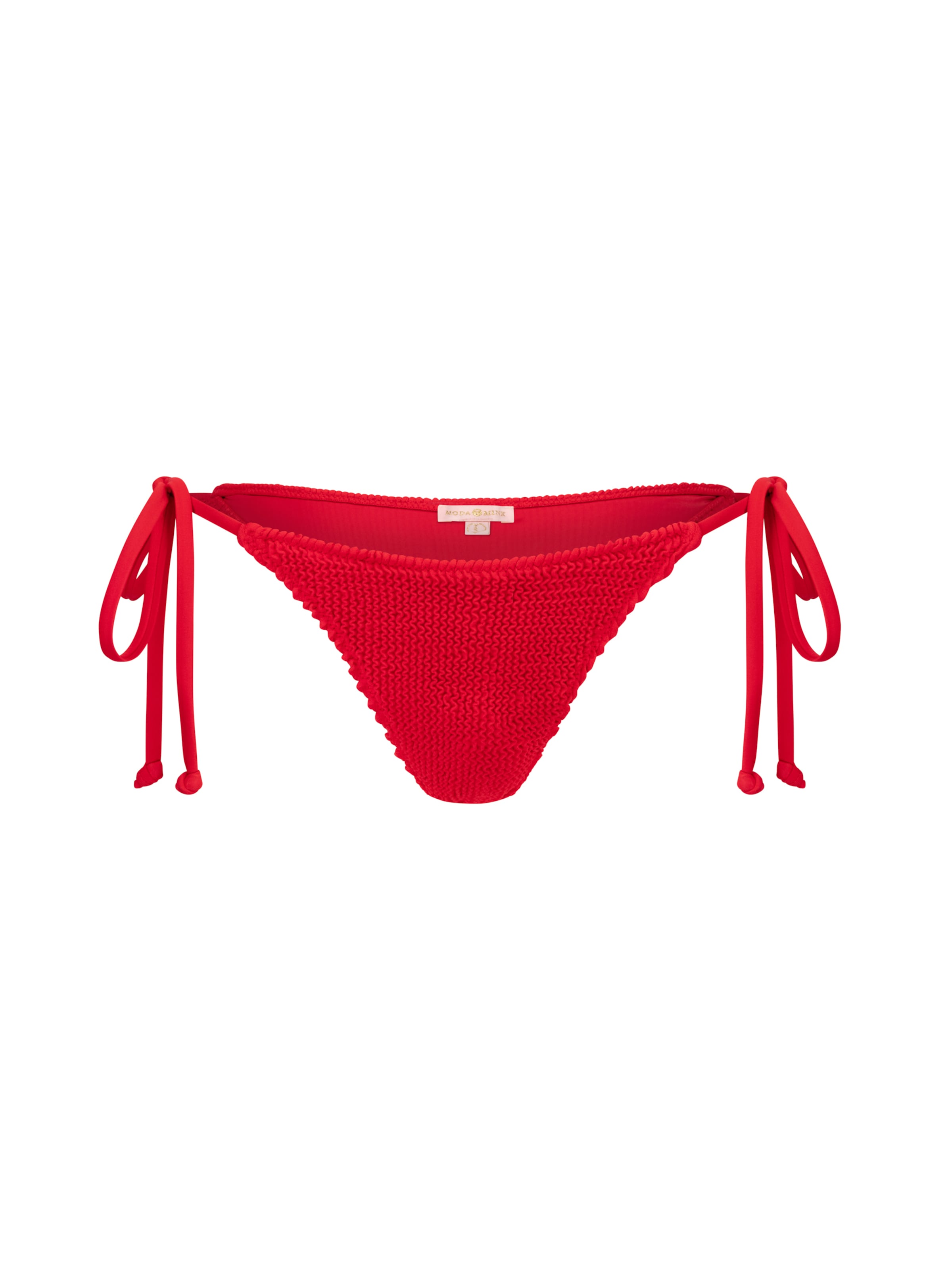 Moda Minx Bikinihose 'Scrunch' in Rot: Vorderseite