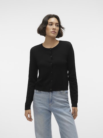 VERO MODA Knit Cardigan in Black: front