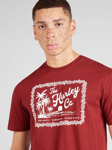 T-Shirt fonctionnel 'UKULELE' Hurley en rouge