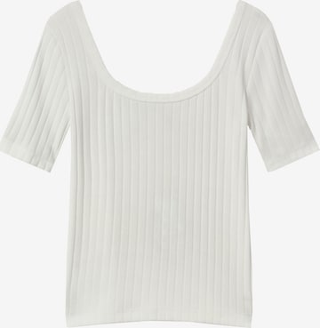 Thinking MU Shirt ' Trash Sunflower Top ' in White: front