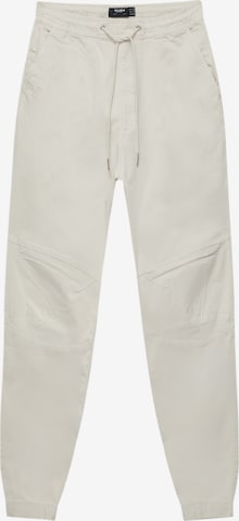 Pull&Bear Tapered Broek in Grijs: voorkant