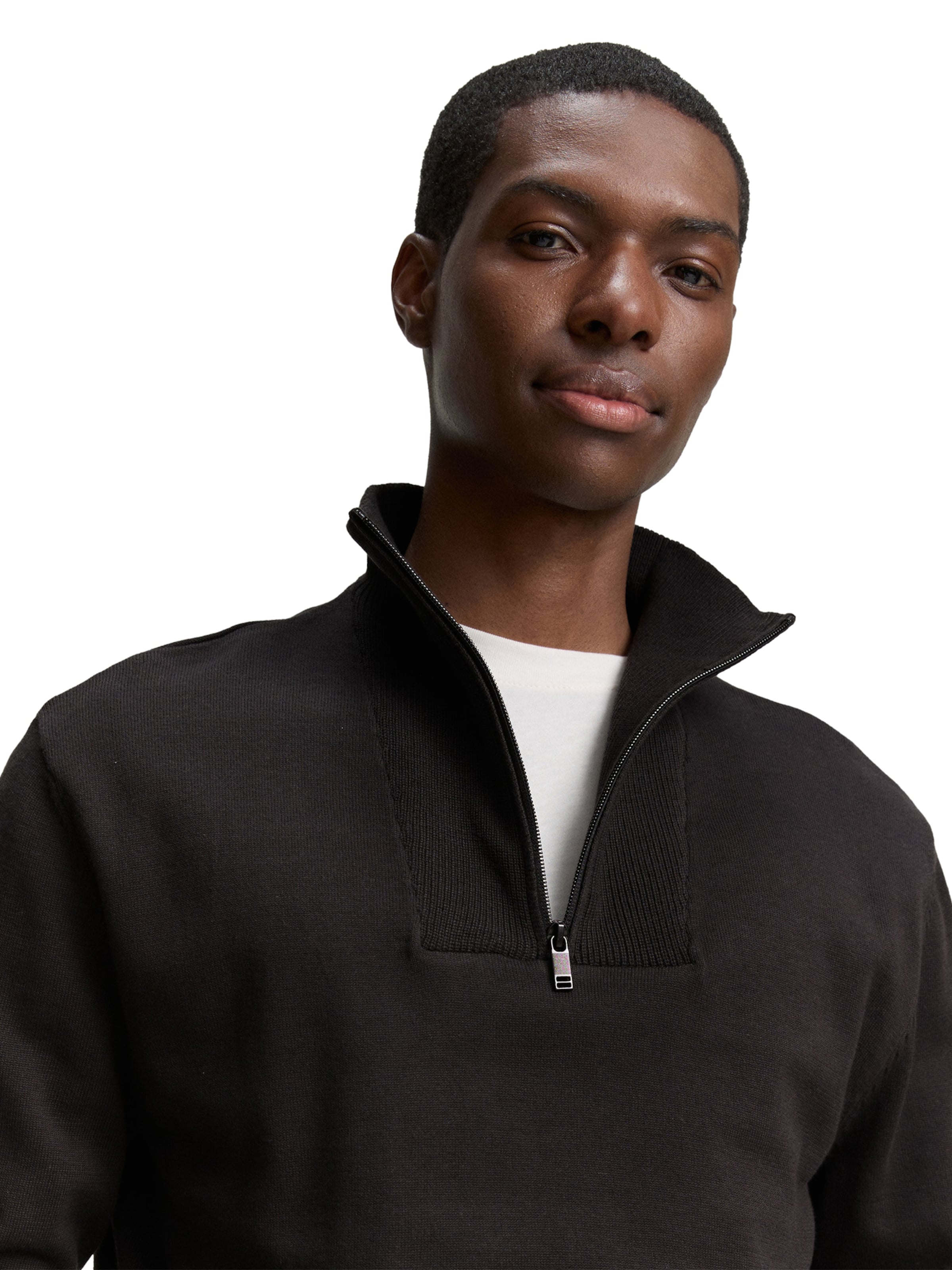 melns TOM TAILOR DENIM Džemperis