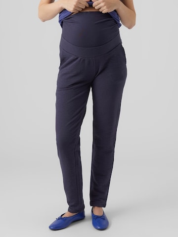 MAMALICIOUS Slim fit Pants 'Asia' in Blue: front