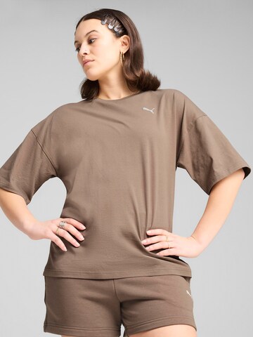 Maglietta 'Wardrobe Essentials' di PUMA in grigio: frontale