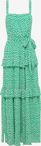 Tussah Klänning 'NATALIA' i grön: framsida