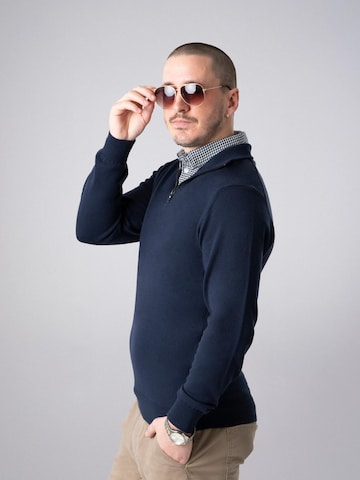 PANTONECLO Trui 'Pantoneclo Men’s Mock Sweater' in Blauw