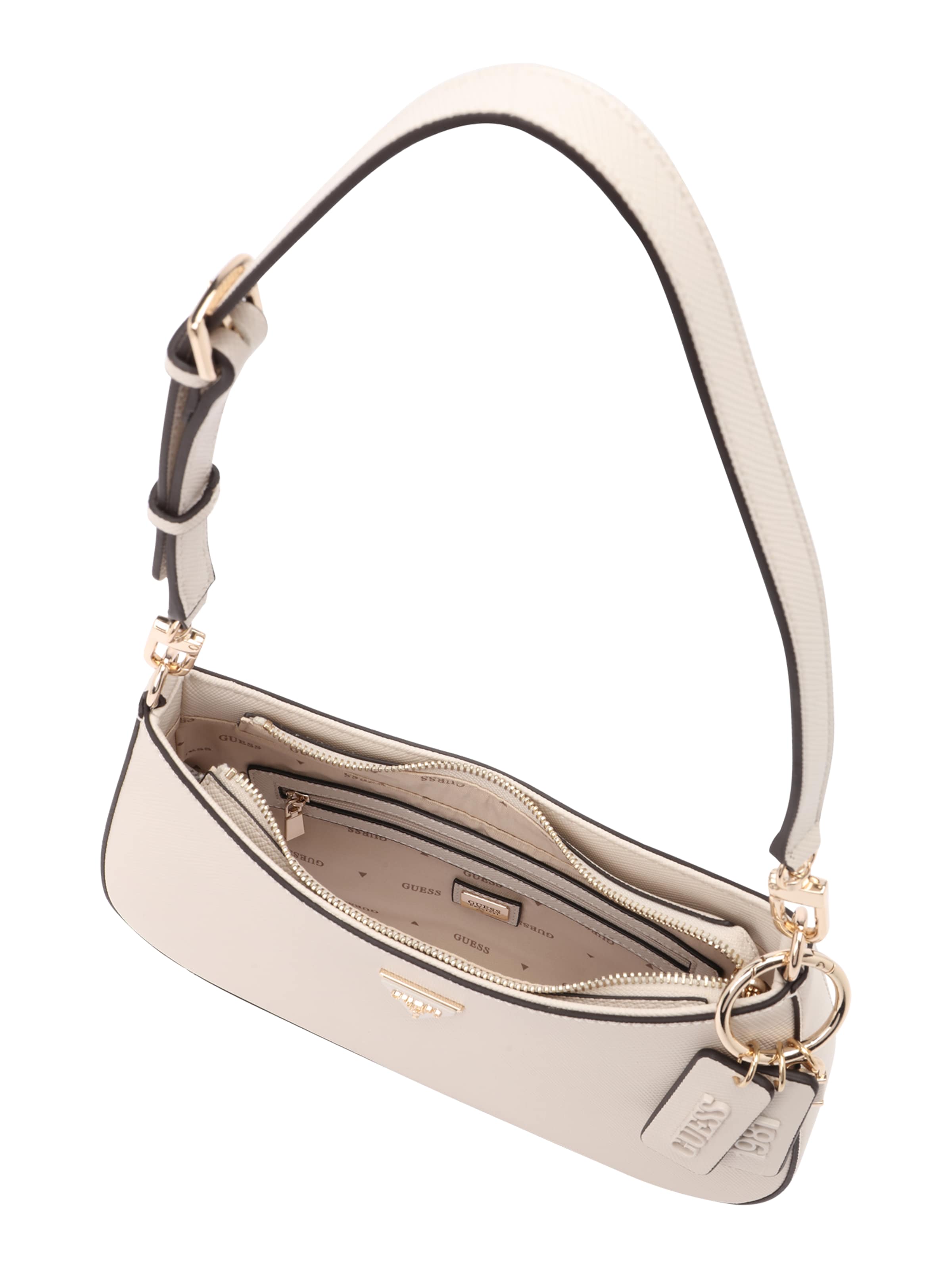 Sacs à main 'NOELLE II TOP ZIP SHOULDER BAG' GUESS en beige