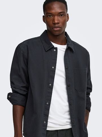 Coupe regular Chemise business 'ONSTimes' Only & Sons en noir